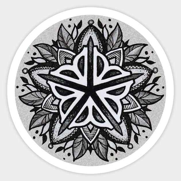 Rochester Mandala (grey tones) Sticker by justteejay